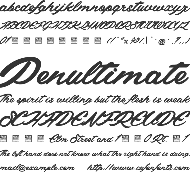 Standards_PersonalUseOnly font preview