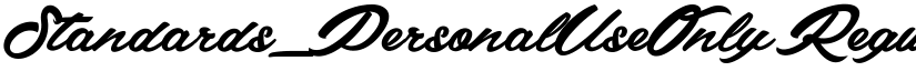 Standards_PersonalUseOnly Regular font