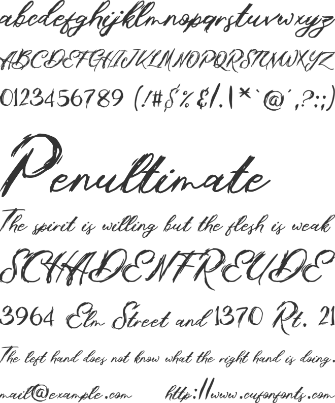 Butterflies font preview