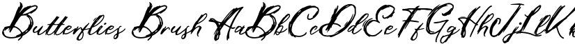 Butterflies Brush font