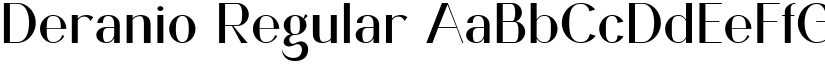 Deranio Regular font