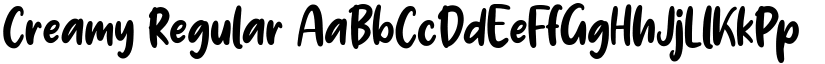 Creamy Regular font
