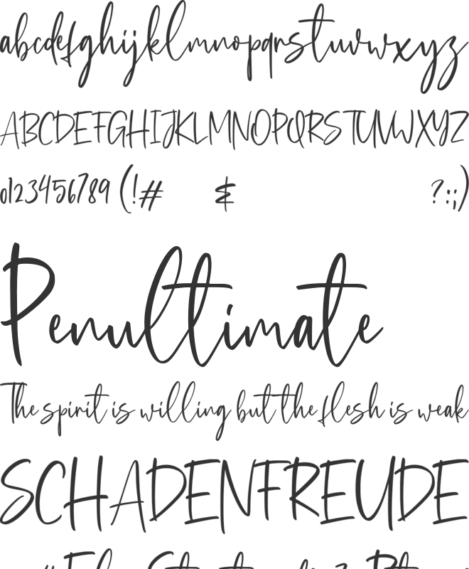 Bellagio font preview