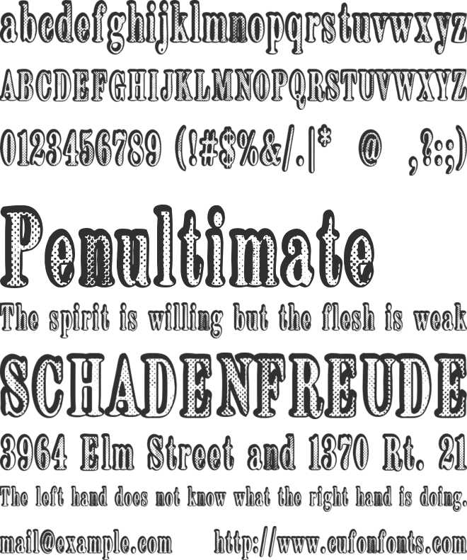 Serigraphy font preview