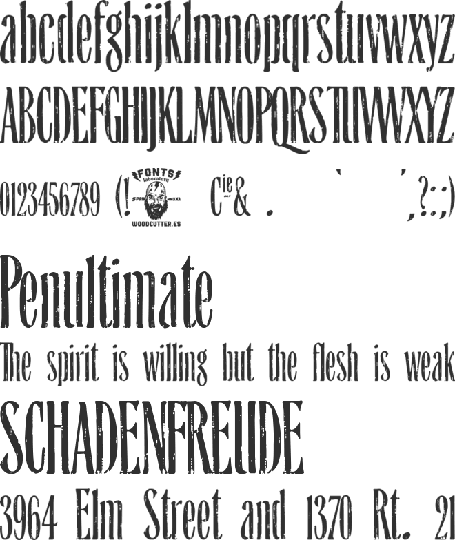 The French Quarter font preview