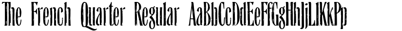 The French Quarter Regular font
