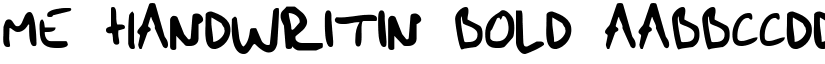 me handwritin Bold font