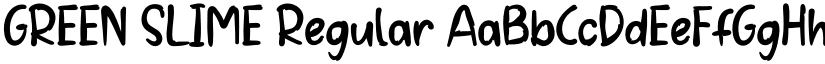 GREEN SLIME Regular font