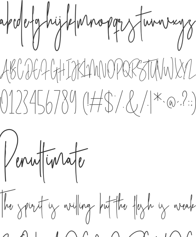 Style Bligature font preview