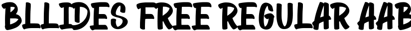Bllides Free Regular font