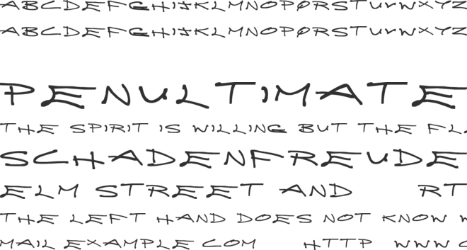 Brainless Thoughts font preview