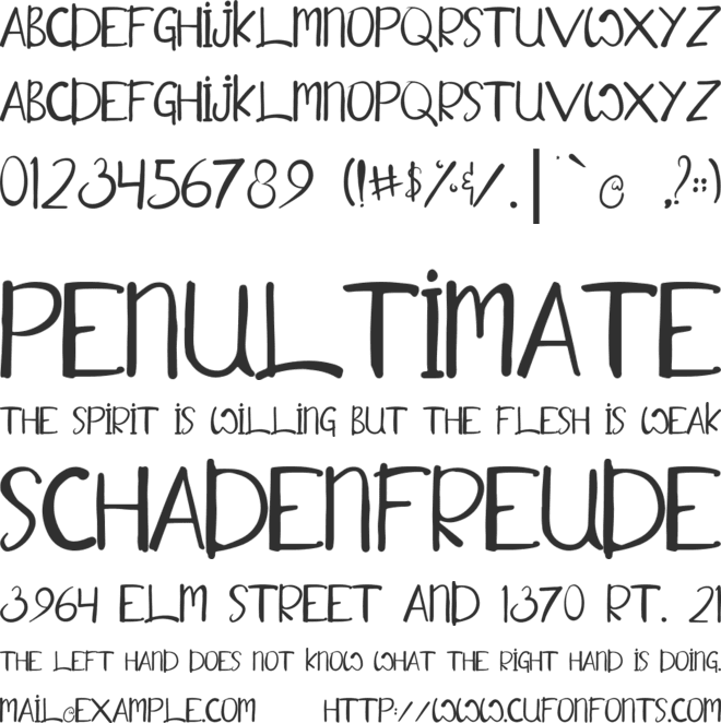 Love of Bird font preview