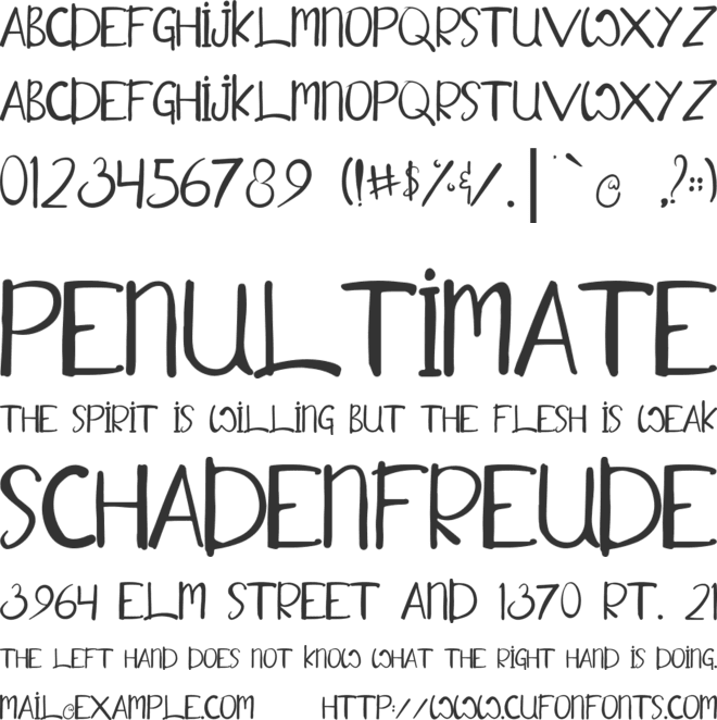 Love of Bird font preview