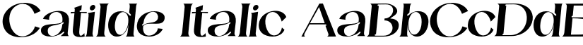 Catilde Italic font