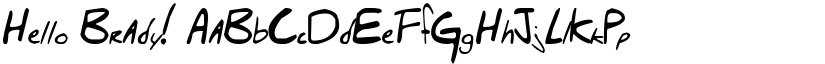 Hello Brady! font