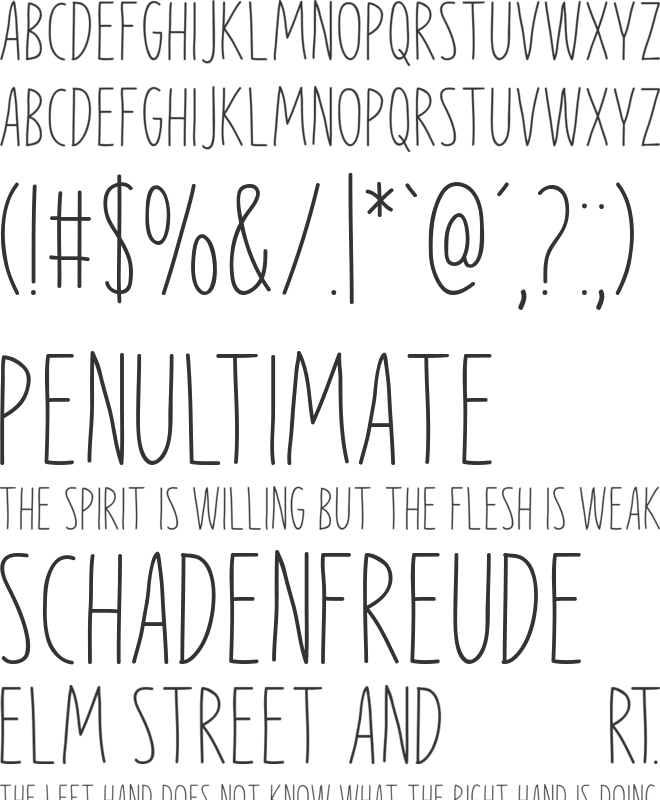 Positive Attitude font preview