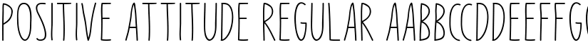 Positive Attitude Regular font