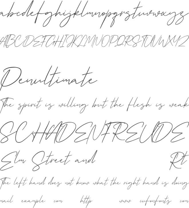 Jifstone Signature Free font preview