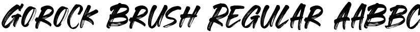 Gorock Brush Regular font
