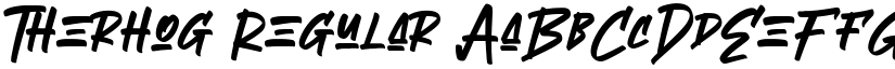 Therhog Regular font