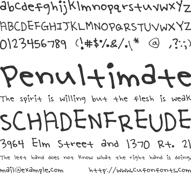 Yoo Hae Mool font preview