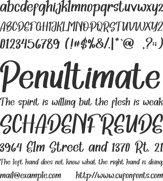 Boombie font preview