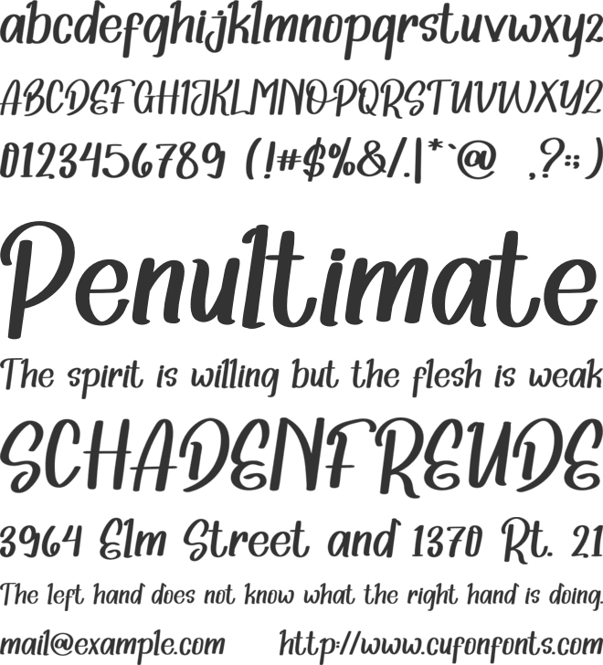 Boombie font preview