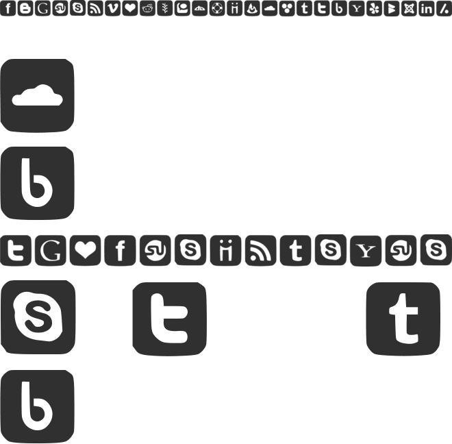 SOCIAL FONT ICONS font preview