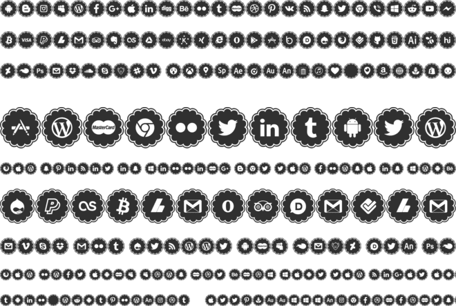 font social icons 2018 font preview