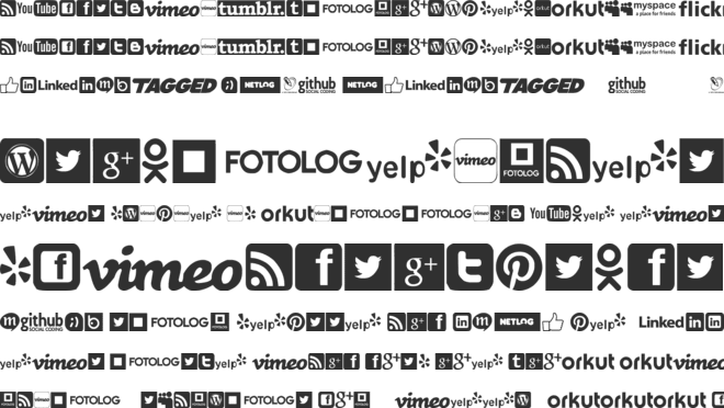 Social logos tfb font preview