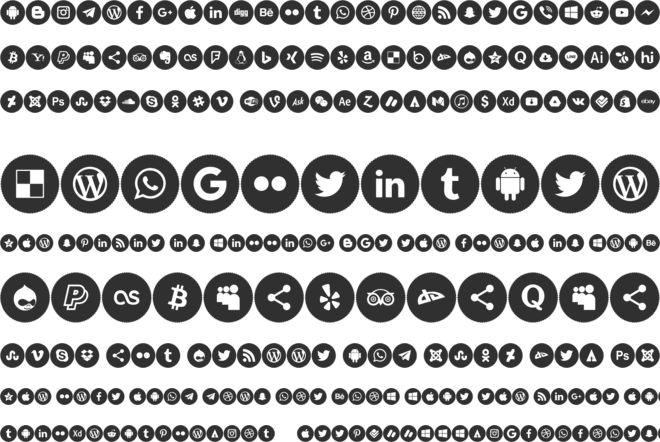 Icons Social Media 8 font preview