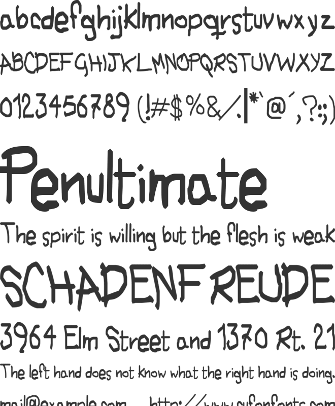 No hubo Tiempo font preview