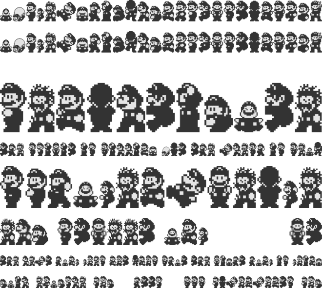 Super Mario World - Mario font preview