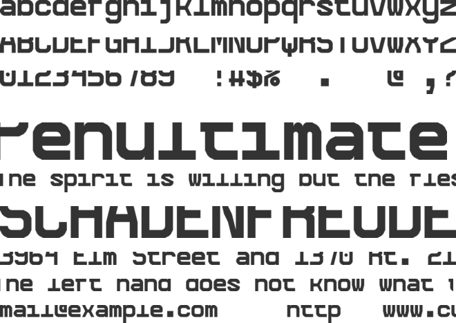 5Ceta Mono font preview