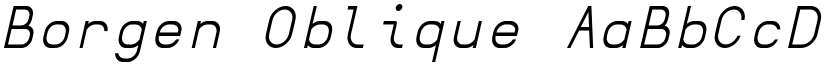 Borgen Oblique font