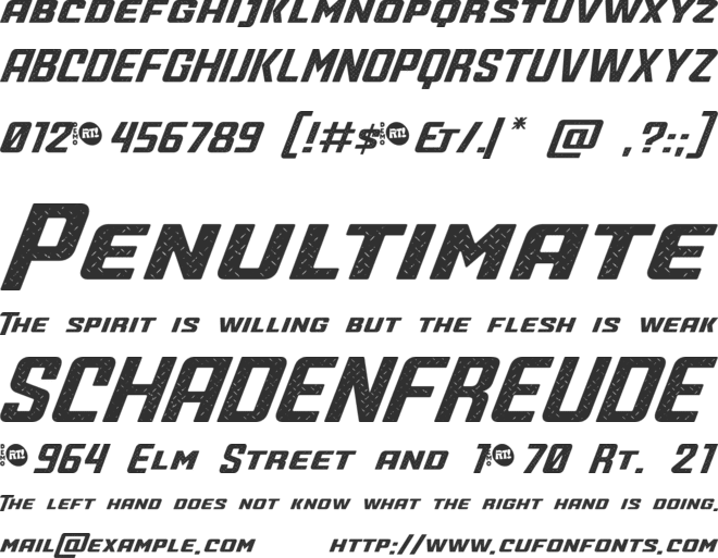 Tunning Demo font preview