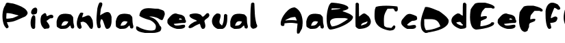 PiranhaSexual font