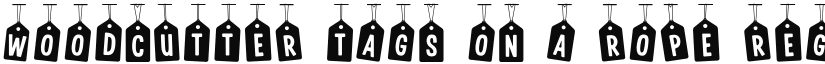 Woodcutter Tags on a Rope Regular font