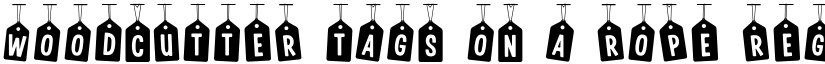 Woodcutter Tags on a Rope Regular font