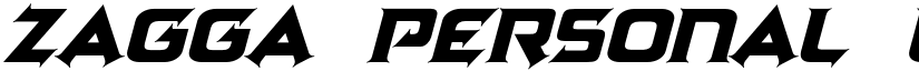 Zagga Personal Use Regular font