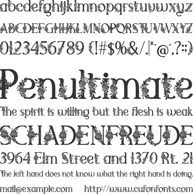 El Katana Alt Flo Medium DEMO font preview