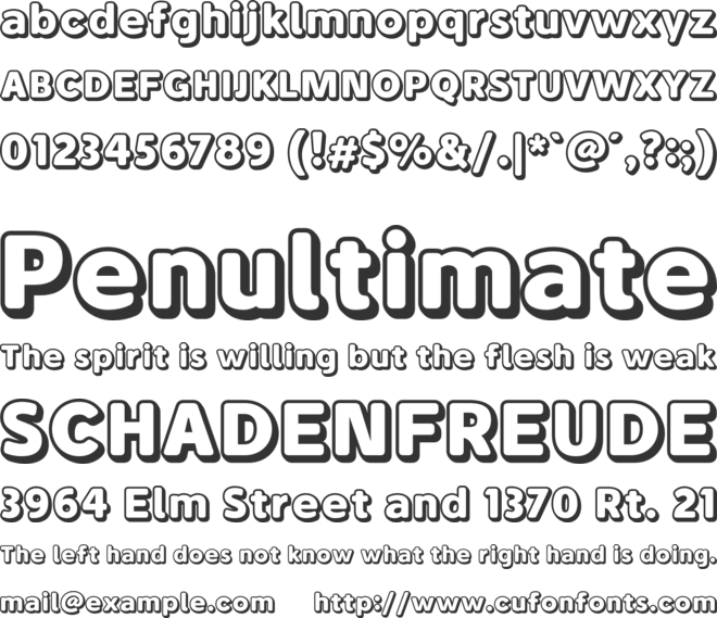 Buba DEMO font preview