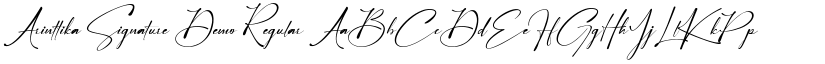 Arinttika Signature Demo Regular font