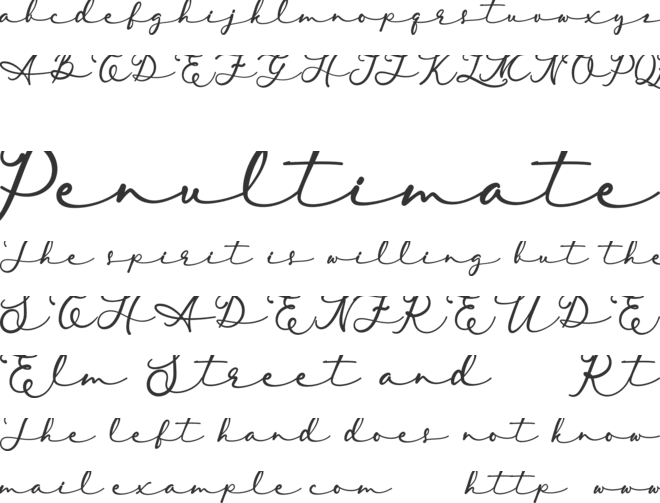 Lambresia font preview