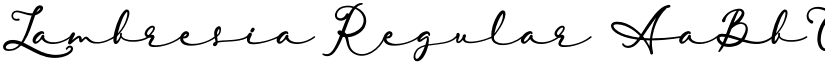 Lambresia Regular font