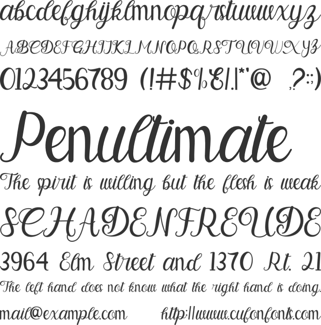 Beauty Gadiez font preview