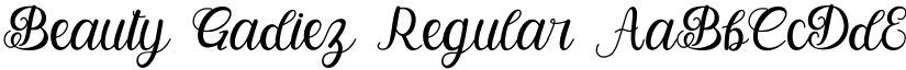 Beauty Gadiez Regular font