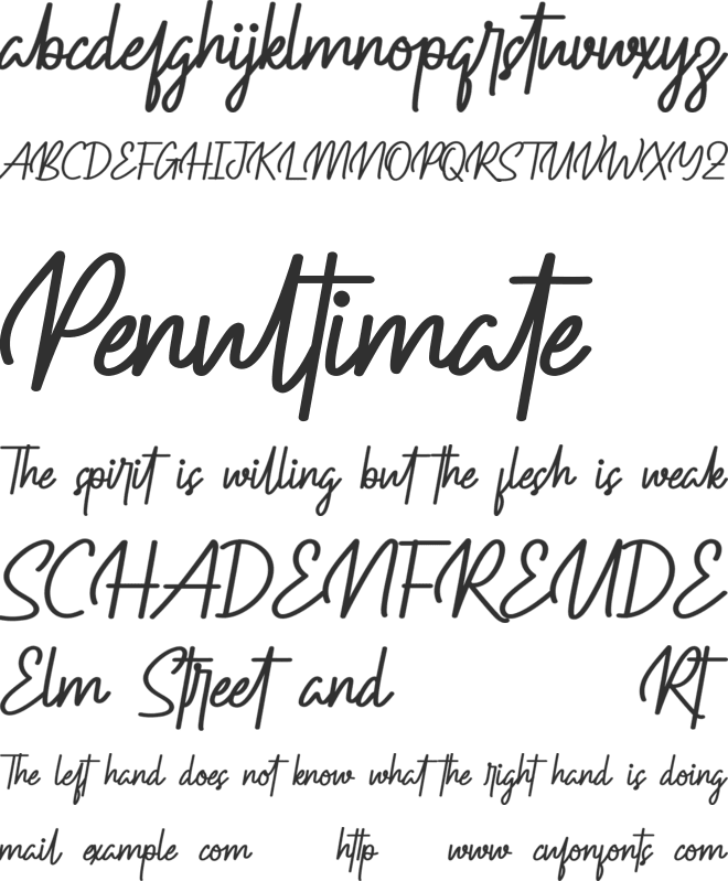 Outrageous Demo font preview