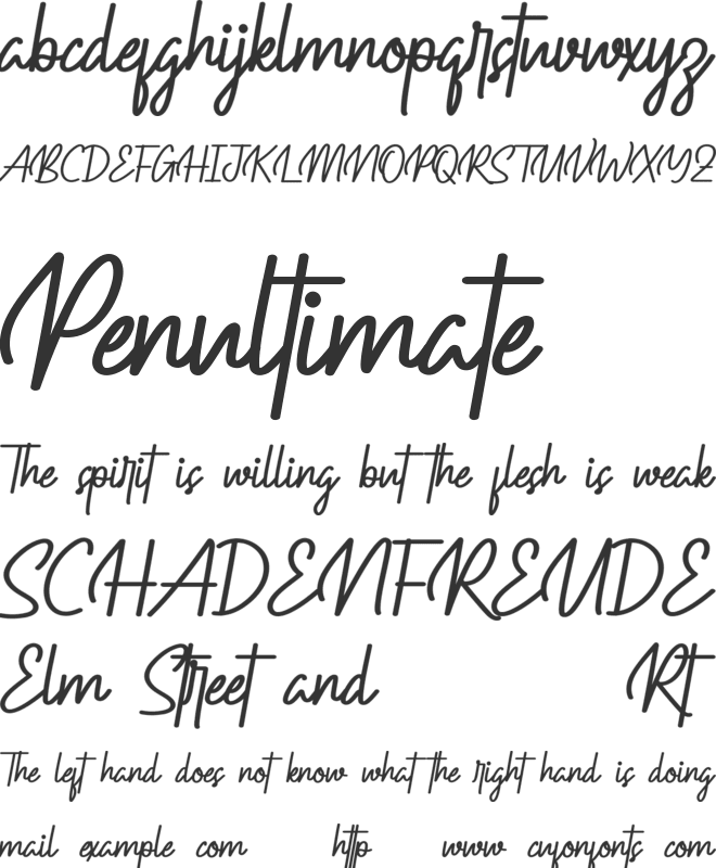 Outrageous Demo font preview