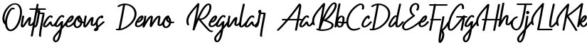 Outrageous Demo Regular font